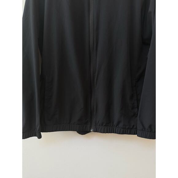 Adidas Golf Woven Womens Jacket Large Black Full Zip Pockets Lightweight Walking - Picture 4 of 12